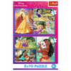 Puzzle - 2x70 - Bajkowe dni - Disney Princess - Trefl 34440