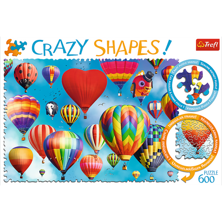 Puzzle - 600 Crazy Shapes - Kolorowe balony - Trefl 11112