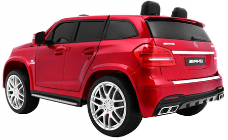 Auto na akumulator Mercedes AMG GLS63 dla dzieci Czerwony SUV + Lakierowany + 4x4