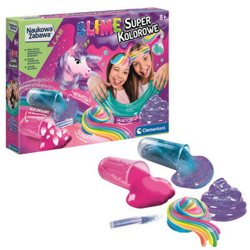 Naukowa Zabawa Laboratorium Super Kolorowe Slime Język Polski Clementoni 50636