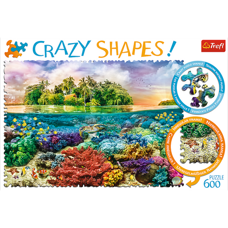 Puzzle - 600 Crazy Shapes - Tropikalna wyspa - Trefl 11113