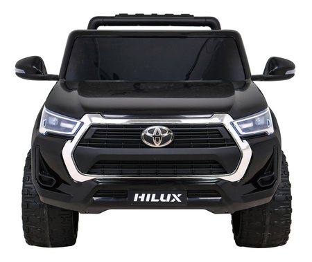 Toyota Hilux na akumulator dla dzieci Czarny Pickup + Napęd 4x4 + Pilot