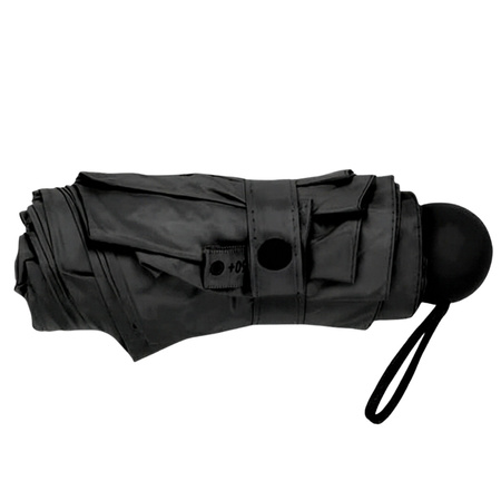 Parasolka Kieszonkowa Składana z Ochroną UV UPF 50+ Etui Czarna 90 cm