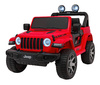 Jeep Wrangler Rubicon na akumulator dla dzieci Czerwony + Pilot + Radio MP3 LED + Koła EVA