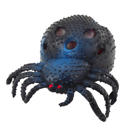 Pająk Gniotek Antystresowy Sensoryczny Z Kulkami Żelowymi Czarny