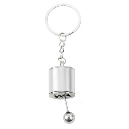 Brelok Metalowy Do Kluczy Skrzynia Biegów Ruchoma Srebrny