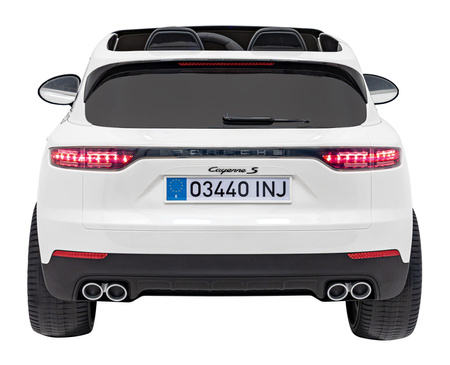 Porsche Cayenne S na akumulator dla dzieci Lakier Biały SUV + Pilot