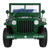 Autko Wojskowe Retro dla 3 dzieci Zielony Jeep Willys