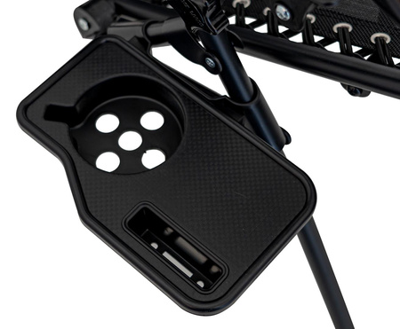 Leżak Ogrodowo Plażowy Czarny