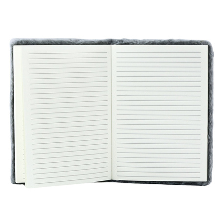 Pluszowy Zeszyt Notatnik W Linie Zając Szary A5 80 Kartek