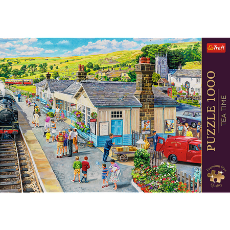 Puzzle - 1000 Premium Plus - Tea Time: Dworzec kolejowy - Trefl 10810