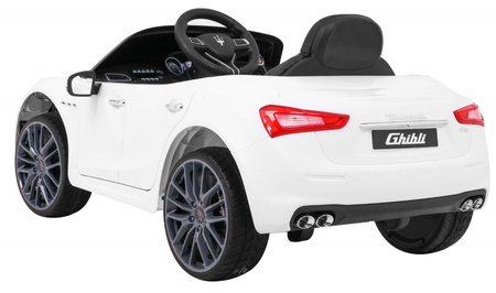 Maserati Ghibli na akumulator dla dzieci Biały + Pilot