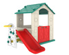 Domek Ogrodowy 3w1 dla dzieci Zielony Dach + Zjeżdżalnia + Koszykówka