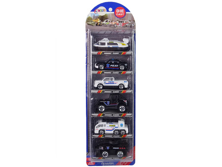 Zestaw Pojazdów Auta Policja Resoraki 1:64