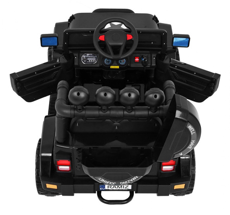 Auto Terenowe Full Time 4WD dla dzieci Czarny + Napęd 4x4 + Pilot