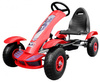 Gokart na pedały Racing XL dla dzieci 3+ Czerwony + Pompowane koła + Regulacja fotela + Wolny bieg
