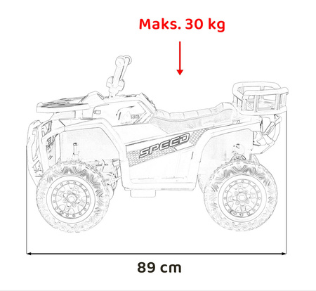 Pojazd Quad ATV Robust 01 Biały