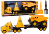 Zestaw Maszyn Budowlanych Ciężarówka Wywrotka Ruchome Żółty