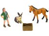 Zestaw Figurek Koń Jasny Zwierzęta.