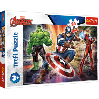 Puzzle - 24 Maxi - W świecie Avengersów - Trefl 14321
