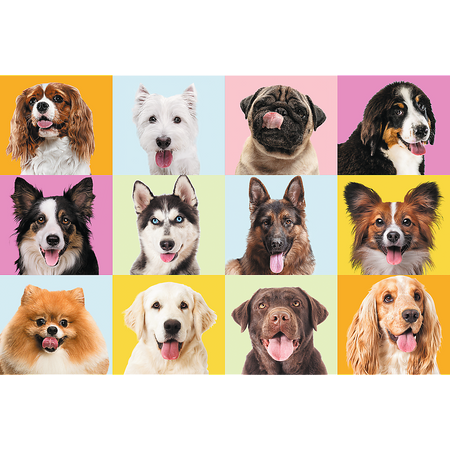 Puzzles - 60 - Słodkie psiaki - Trefl 17374