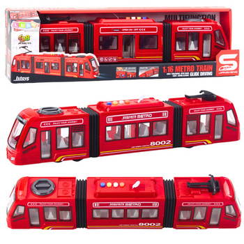 Metro Miejskie Tramwaj Otwierane Drzwi Światła Dźwięki Czerwone 1:16