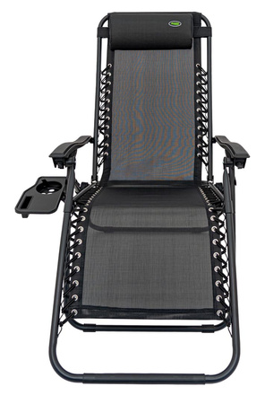 Leżak Ogrodowo Plażowy Czarny