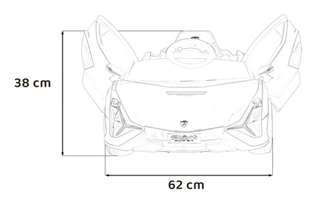 Lamborghini SIAN na akumulator dla dzieci Zielony + Pilot + EVA + Wolny Start + Audio LED