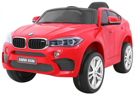 BMW X6M Elektryczne Autko dla dzieci - Czerwony SUV + Pilot