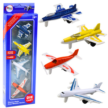 Zestaw Samoloty Odrzutowce Kolorowe 1:400 4 Szt