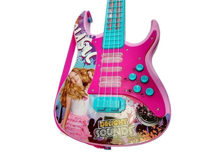 Gitara Z Mikrofonem Zestaw Do Karaoke Światła Dźwięki