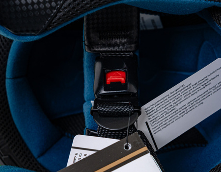 Kask Motocyklowy Enduro Niebieski M