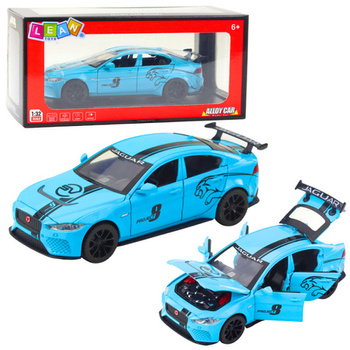 Samochód Metalowy Jaguar Światła Dżwieki Niebieski