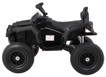 Quad ATV Air na akumulator dla dzieci Czarny + Koła pompowane + Radio MP3 + Wolny Start