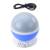 Projektor Gwiazd Obrotowy 360° LED Lampka Nocna Niebieski