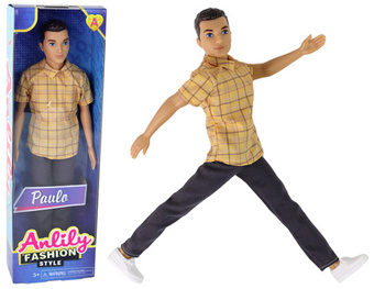 Lalka Dla Dzieci Chłopak Koszula Brązowe Włosy