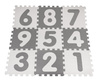 Mata biało-szara z 9 Puzzli dla dzieci 10m+ Wyjmowane cyfry litery + Pianka EVA + Powłoka antybakteryjna Ag+