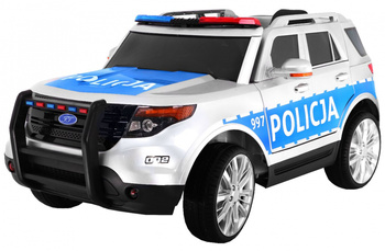 Auto SUV Policja na akumulator dla dzieci + Syreny + Światła + Megafon + Pilot