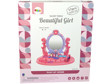Toaletka Do Makijażu Z Lustrem Światła Dźwięk Róża