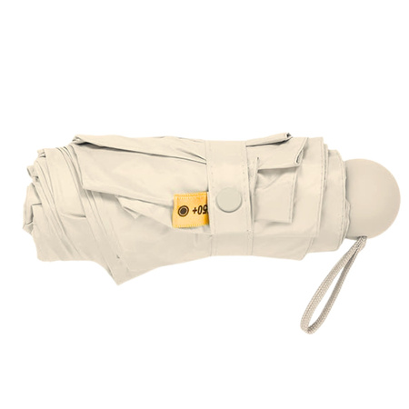 Parasolka Kieszonkowa Składana z Ochroną UV UPF 50+ Etui Beżowa 90 cm