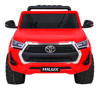 Toyota Hilux na akumulator dla dzieci Czerwony Pickup + Napęd 4x4 + Pilot