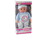 Lalka Bobas Niebieska Piżamka z Misiem Czapeczka Dźwięki