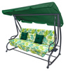 Huśtawka Ogrodowa Siedzisko Textylina 2x1 Wzór Liście Palmy