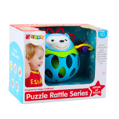 Miękka Piłka Jeż Kulka Z Grzechotką Zabawka Sensoryczna Niebieska