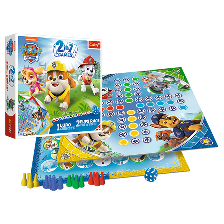 Gra planszowa 2w1 Chińczyk Psi Patrol Trefl 01896