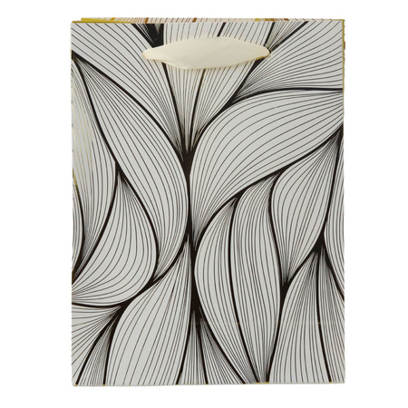 Torba Prezentowa Falisty Złoty Wzór Mix Kolor 23 x 18 x 10 cm