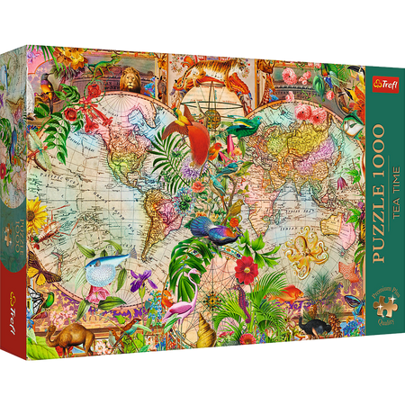 Puzzle - 1000 Premium Plus - Tea Time: Antyczna mapa świata - Trefl 12077