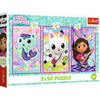 Puzzle - 3x50 - Poznajcie Gabby i kotki - Koci Domek Gabi - Trefl 34876