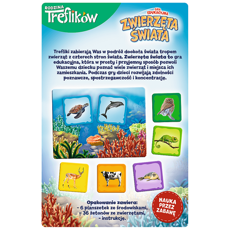 Gra dla dzieci Zwierzęta Świata Rodzina Treflików 02337