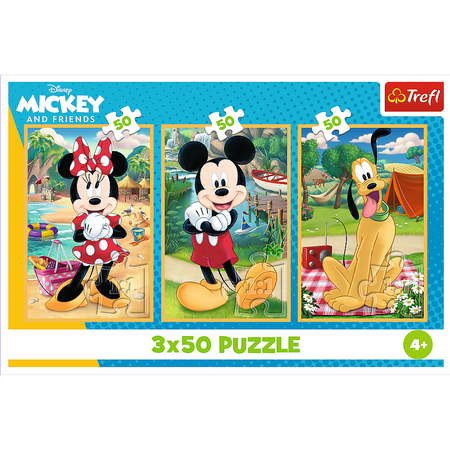 Puzzle - 3x50 - Myszki na wakacjach - Disney - Trefl 34881